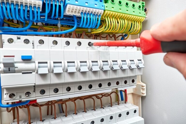 Closed-up of electrical switchboard which represents the blog "electrical switchboard upgrade".